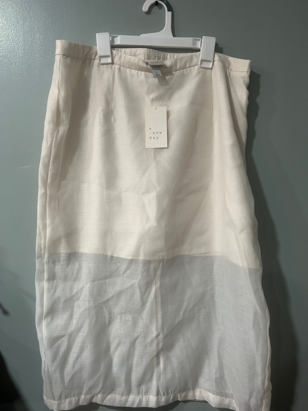 a new day Two-Tone Ivory and White Midi Skirt